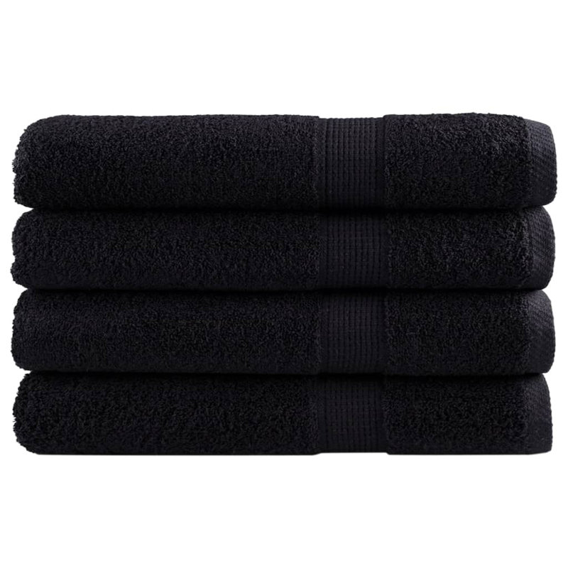 Aremy 100% Cotton Hand Towel, Black, 200cm L x 100cm W