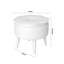 Elkville 53cm Wide Velvet Tufted Round Solid Colour Ottoman with Storage-1970490808