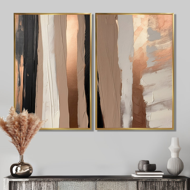«Brown and Black Beyond Boundaries IV» - Grandes impressions d'art abstrait sur toile, H 36 po x l 48 po, Toile tendue