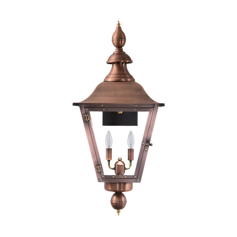 Oak Alley Outdoor Wall Lantern, 28" H x 16" W x 15" D