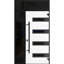 Façade avant en acier pré-suspendue / gris Ronex 0131 / fenêtre extérieure latérale et supérieure en métal / entrée en métal moderne peinte l 36 po x H 14 po x H 80 po et gauche-98196050-98196051-98196053