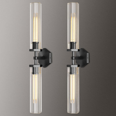 4-Light Dimmable Crystal Wall Mounted Sconce(Bulbs Included)