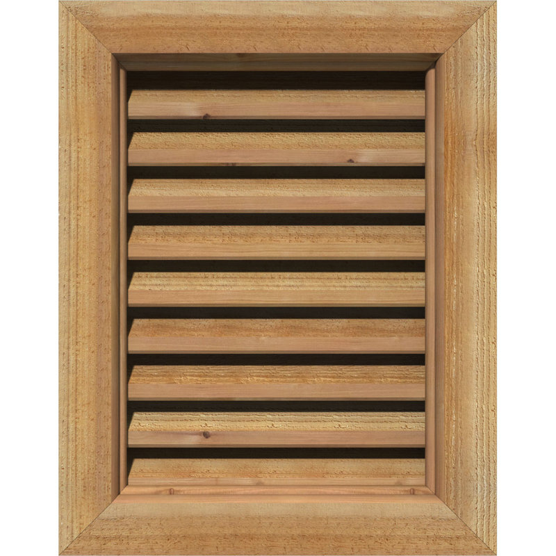 Évent vertical à pignon vertical en bois, H 23 po x l 21 po (OB : H 18 po x l 16 po)
