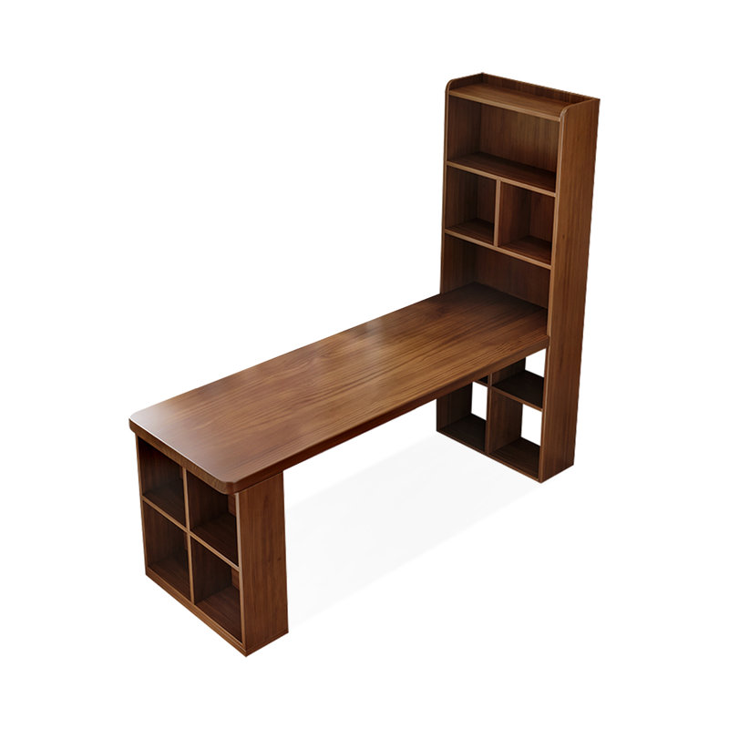 Bureau rectangulaire en bois massif brun noisette, H 29,53 po x l 70,87 po x P 23,62 po