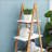 Solid Bamboo Wood Oxford "A" Frame Ladder Display Bookshelf