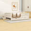 Wooden Platform Bed with Trundle, Bookshelf and Guardrails-1552650703-1552650697