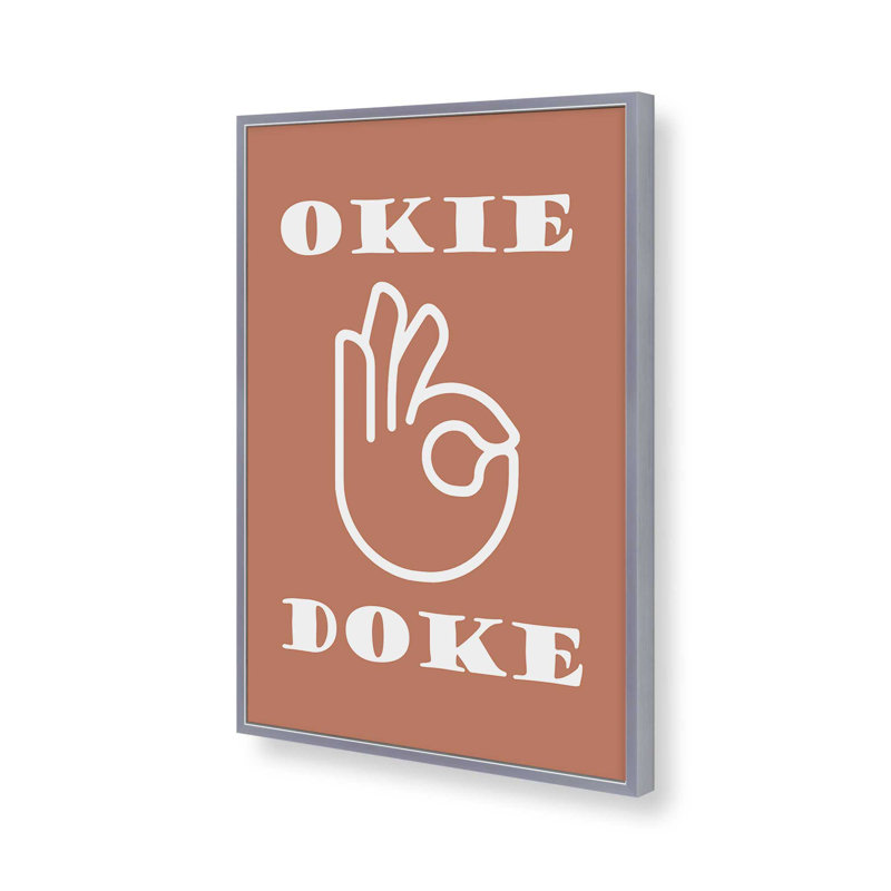 Imprimé Okie Doke, H 15,25 po x l 12,25 po, Chrome poli
