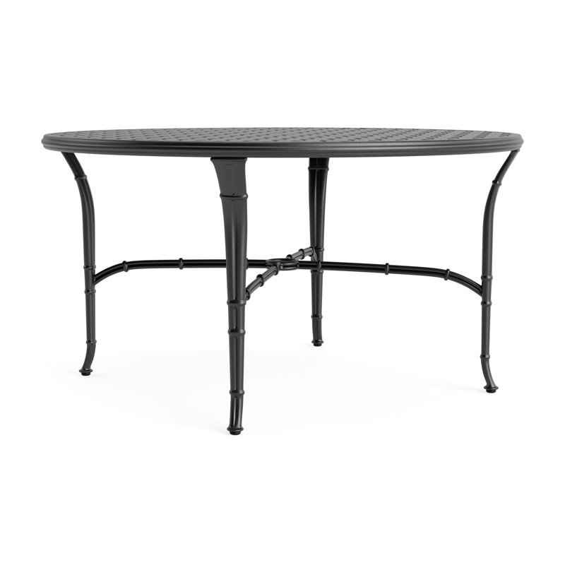 Calcutta Outdoor Round Dining Table, Textured Pewter
