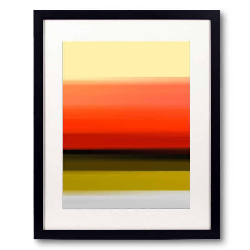 Abstract Landscape 5 Print by Angel Estevez, Black Framed Paper, 21.25" H x 17.25" W