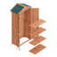 Remise de rangement extérieure verrouillable verticale en bois massif l 3 pi x P 2 pi-98667795