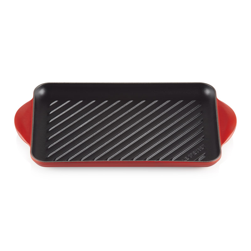 Le Creuset Cast Iron Rectangular Grill 32cm, Cerise