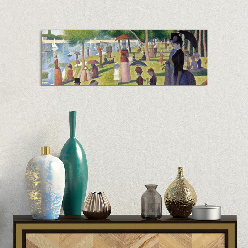 Sunday Afternoon On The Island Of La Grande Jatte by Georges Seurat - Wrapped Canvas Panoramic Painting