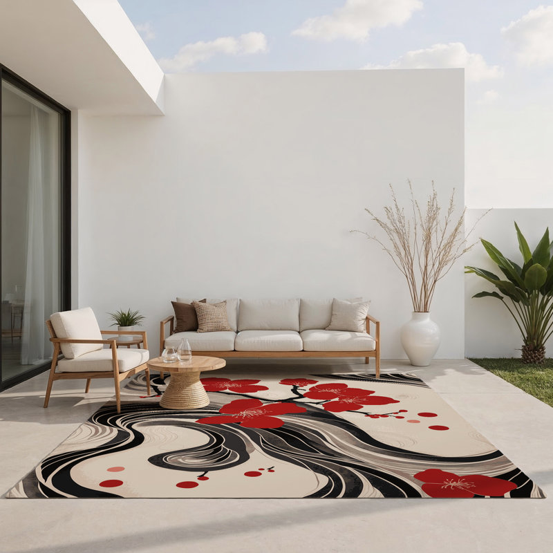 Tapis intérieur et extérieur Whispering Tide, Rectangle 1 pi 6 po x 2 pi 6 po
