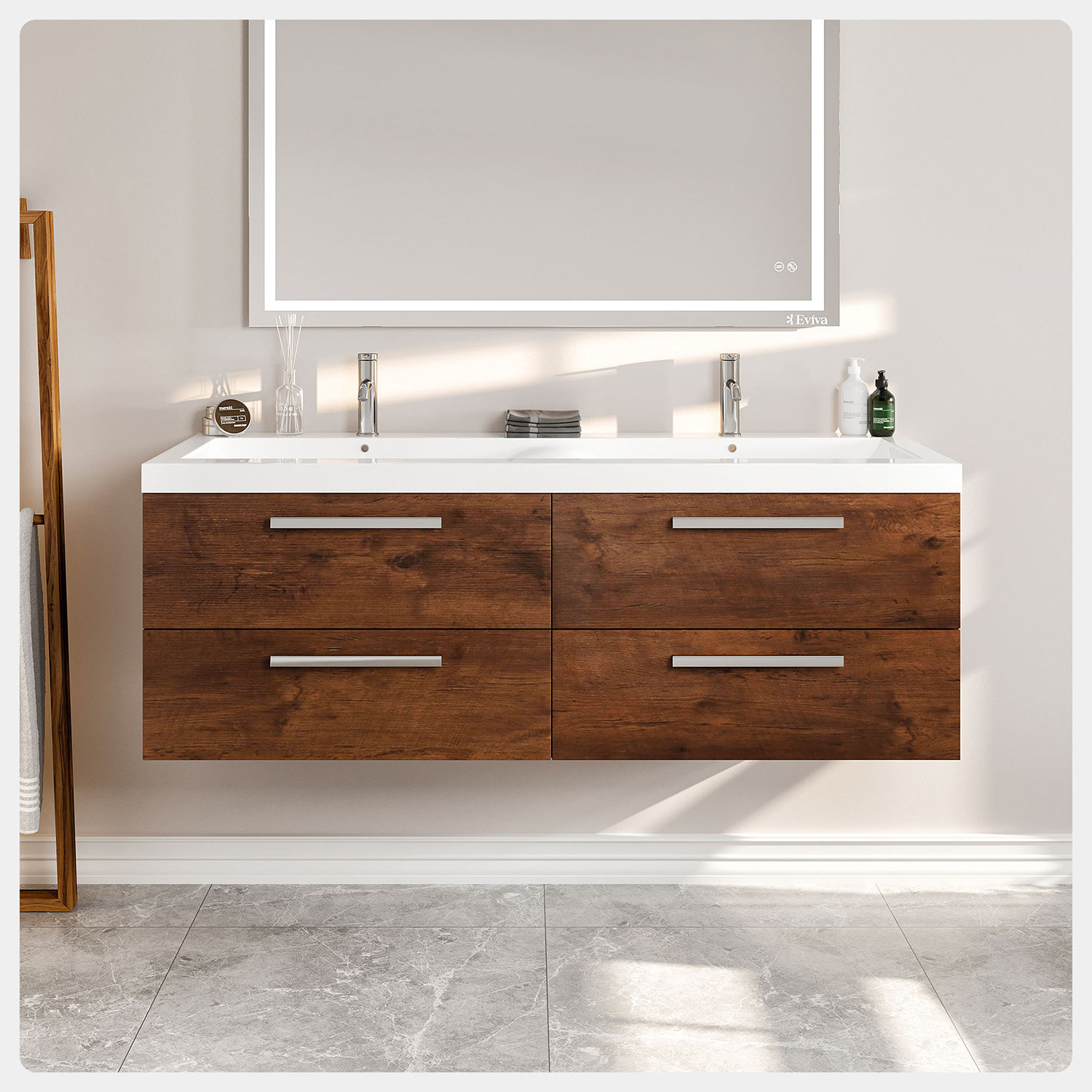 57 double on sale sink vanity