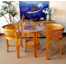 Toby Teak Round Solid Wood Dining Table