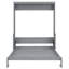 Grand lit escamotable avec tablette, gris-1049866976