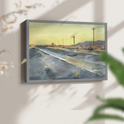 Déserté autoroute I - reproduction encadrée - réarmable