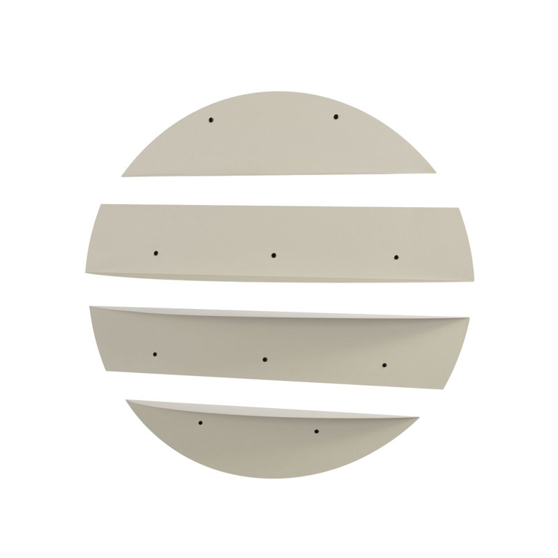 Tablette murale décorative en métal, Beige doux