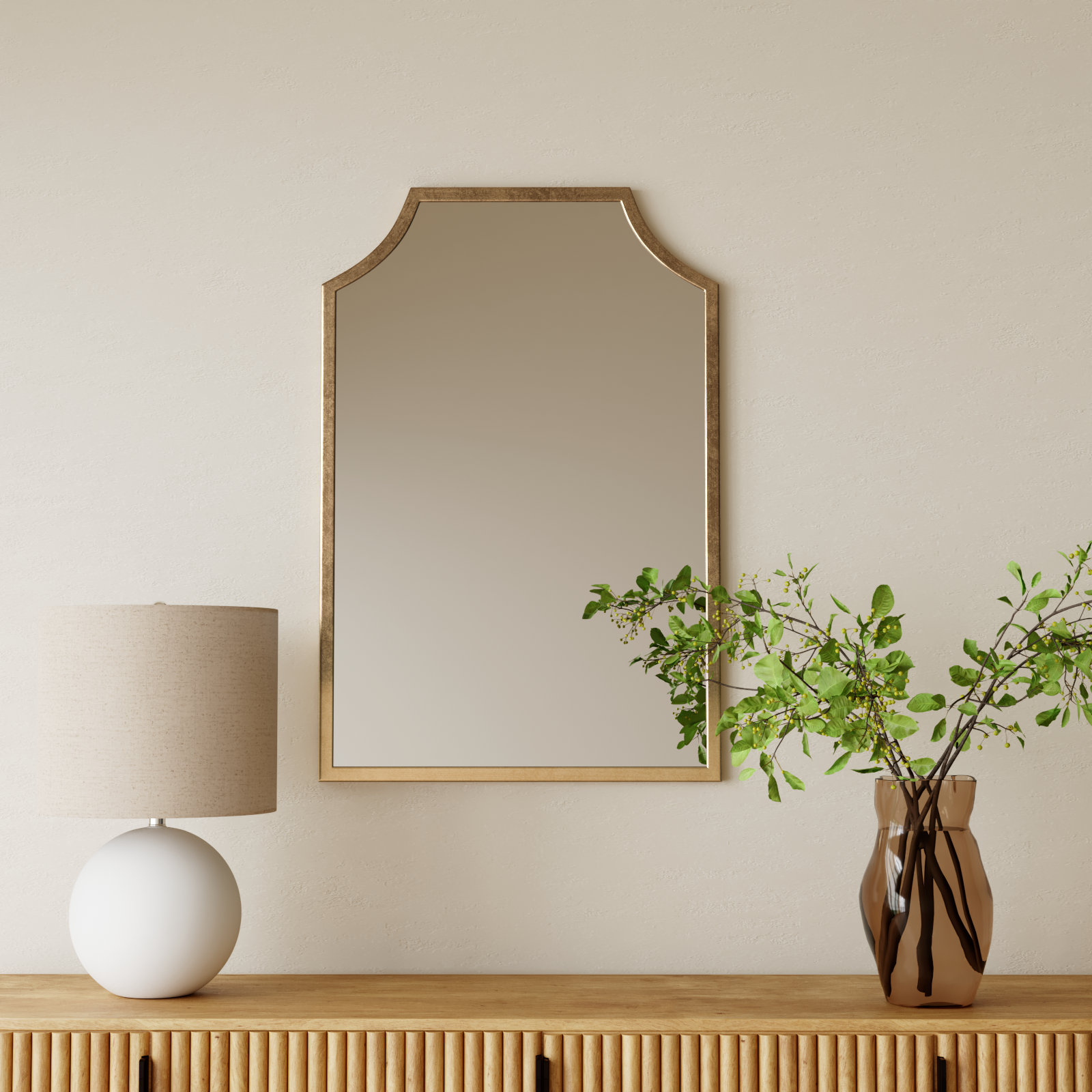 Simone 24" Accent Mirror, Gold