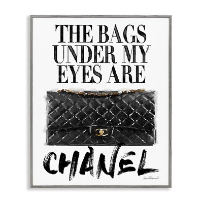 'Bags Under My Eyes Black Bag' Textual Art