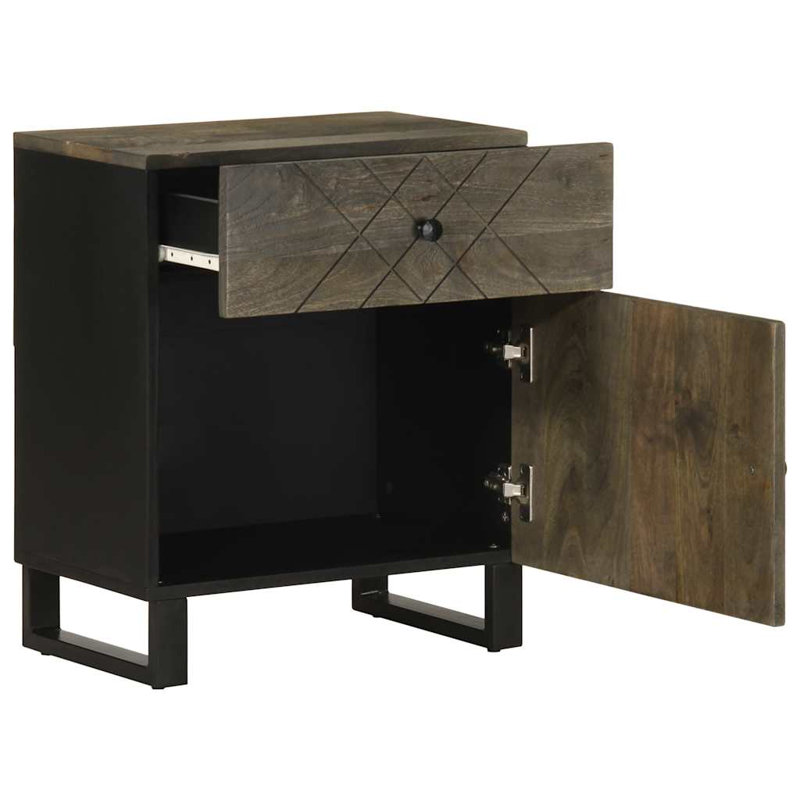 Amaury 50cm W Metal Bedside Table