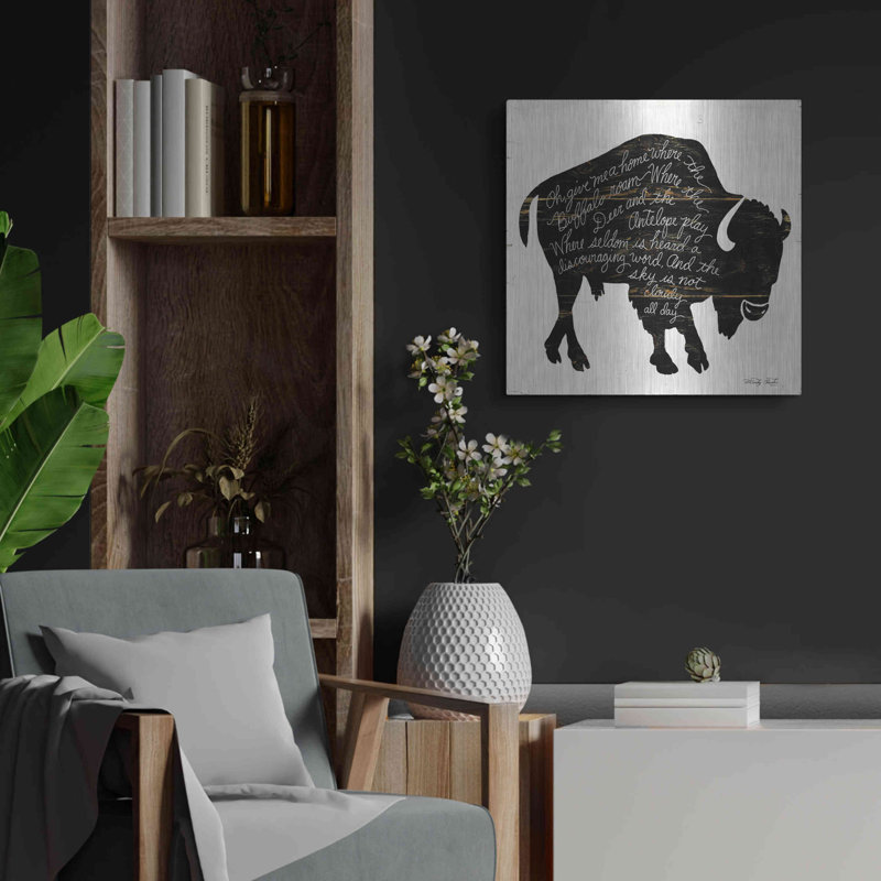 «Buffalo In Black» par Cindy Jacobs, H 24 po x l 24 po