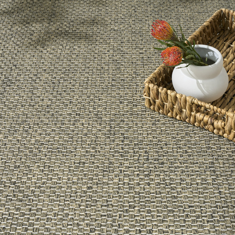 Tapis d'intérieur / extérieur uni Tulum, Rectangle 5 pi 3 po x 7 pi, Olive