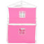 Lit superposé double rose et blanc, style cabane dans les arbres, pin massif et espace de rangement inspiré du lit