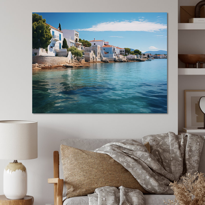 " Greece Saronic Serenade II ", H 30 po x l 40 po, Toile tendue