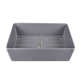 Grove 33" L X 18" W Rectangular Single Bowl Fireclay Farmhouse Kitchen Sink with Grid and Strainer