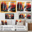 Bouleaux rouges et oranges au bord de la rivière - Impression sur toile-86492019-86492020