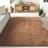Faux Rabbit Fur Performance Machine Washable Solid Color Rug-1938633258