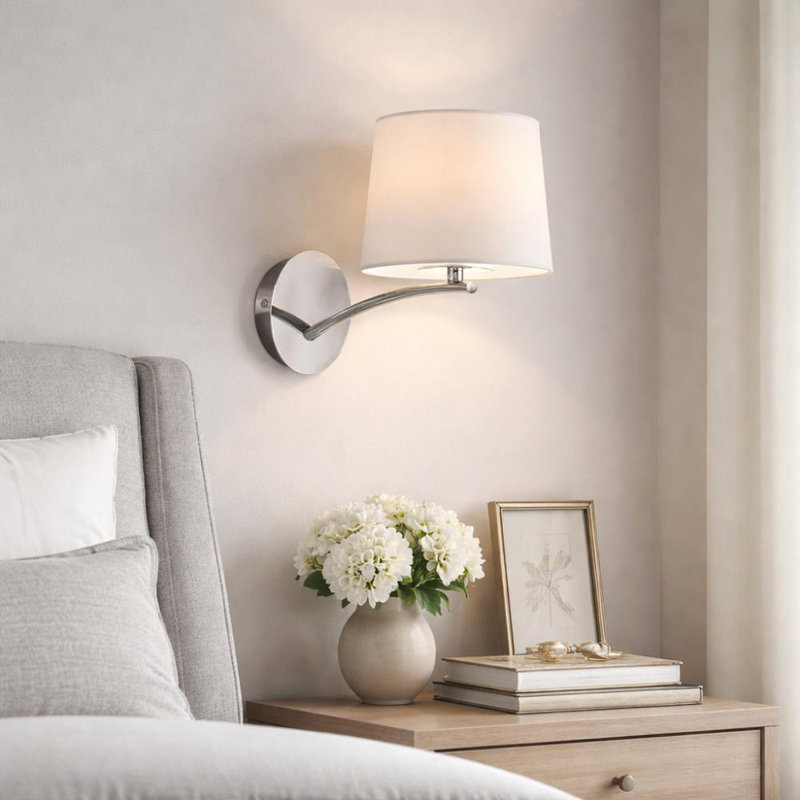 Hilkeline Chrome Flush Mounted Sconce