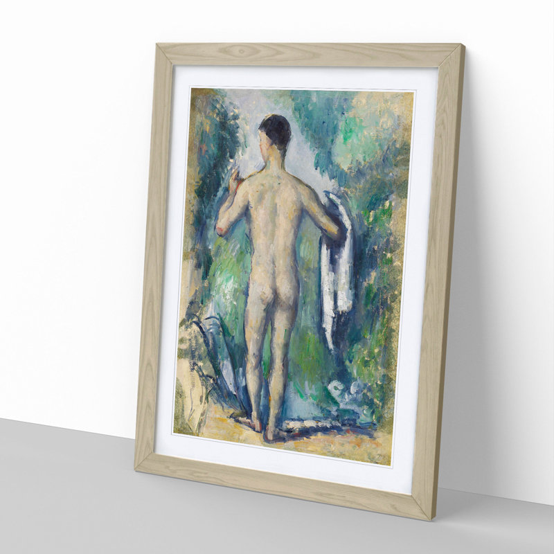 Standing Bather by Paul Cezanne - Picture Frame Painting, Oak, 36cm H x 27cm W x 2cm D