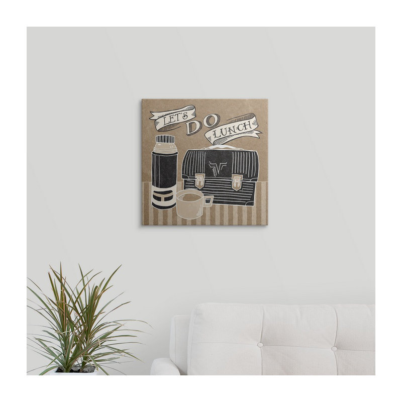 « let do manger » par rétro-annonce Mary Urban, H 35 po x l 35 po x P 1,5 po, Toile