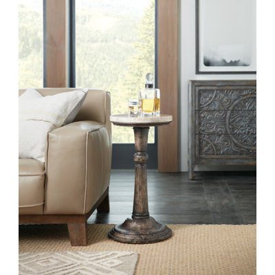 La Grange Stone Pedestal End Table by Hooker Furniture