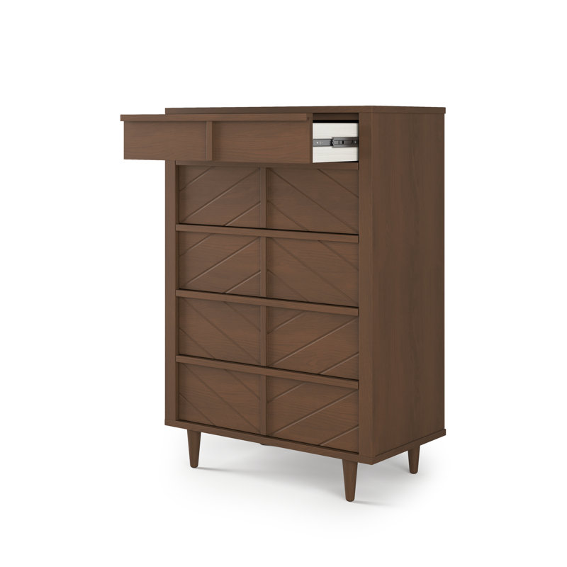 Surrey Hill 33" Wide 5 Drawer Chest, Toasted Chestnut