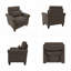 Fauteuil d'appoint Angilee Coventry avec accoudoirs-71647977