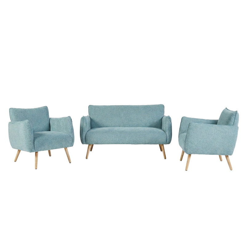 3 Piece Sofa Set, Teal