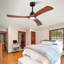 New Model 52 Inch Wood Ceiling Fan With 3 Solid Wood Blades Remote Control Reversible DC Motor For Living Room
