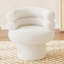 Chaise de coiffeuse pivotante 360 ° Chaise pivotante ronde Chaise de coiffeuse pour salon, chambre à coucher ou petit espace, blanc-1067142919