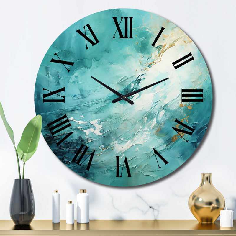 Cleetus - Horloge murale paysage abstrait, Grand