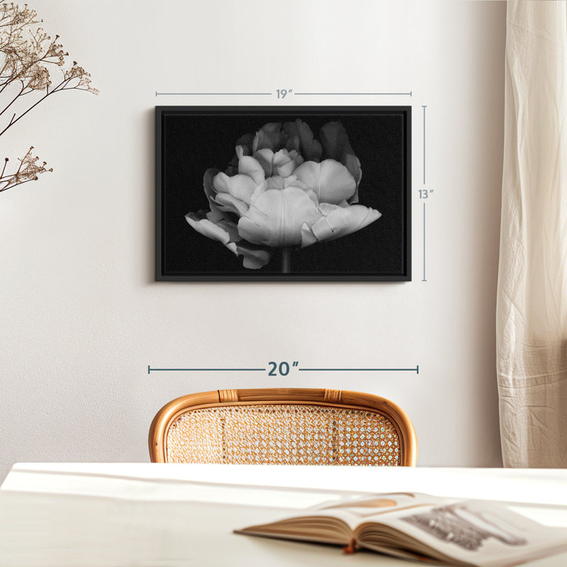 Impression sur toile de tulipes monochromes, H 13 po x l 19 po