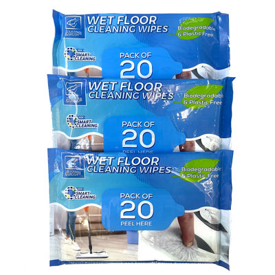 Wet Floor Cleaning Wipes - Compatible with Flash Mops- Pack of 60
