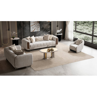 Lora White Living Room Set