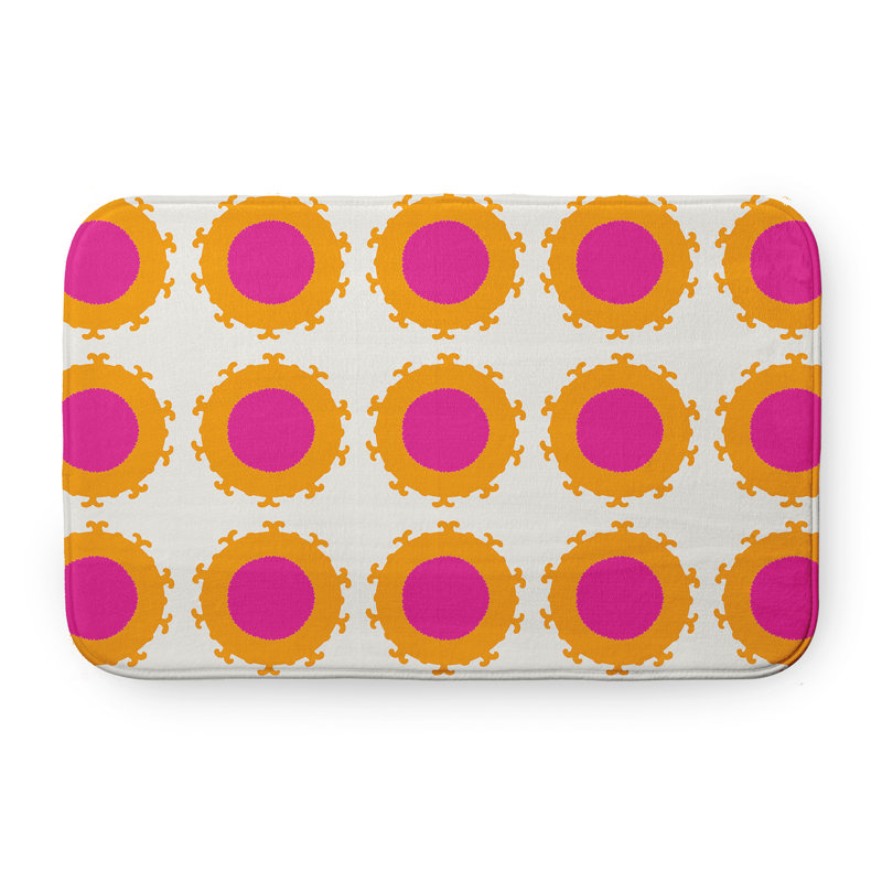 Tapis de bain Funky Junky, L 17 po x L 24 po, Rose