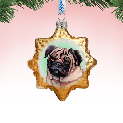 3'' Glass Holiday Shaped Ornament