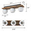 Plafonnier encastré en bois à 3 lumières