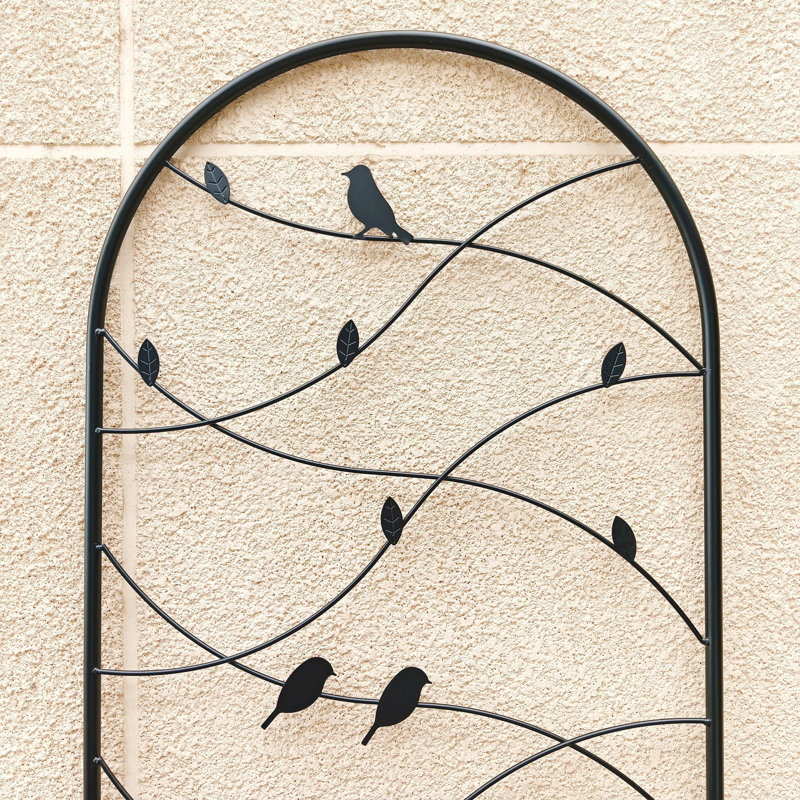 4 Pack Metal Garden Trellis 71" X 19.7" Rustproof Trellis For Climbing Plants Outdoor Flower Support Bird Deco Black