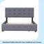 Upholstered Platform Bed With Classic Headboard And 4 Drawers, No Box Spring Needed, Linen Fabric, Queen Size-1330126113